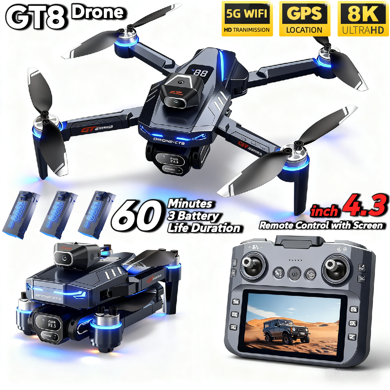 Drone Rc Folding - For Genuine GT8 Drone 4K Professional