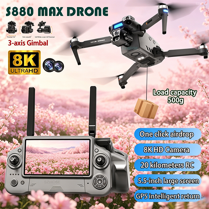 Drone Rc Gps - 2026 New 8K Dual Camera Drone