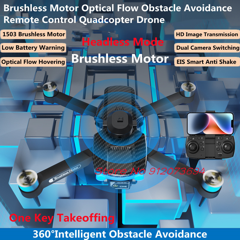 Drone S1S Rc Quadcopter - Brushless Obstacle Avoidance Remote Control Quadcopter