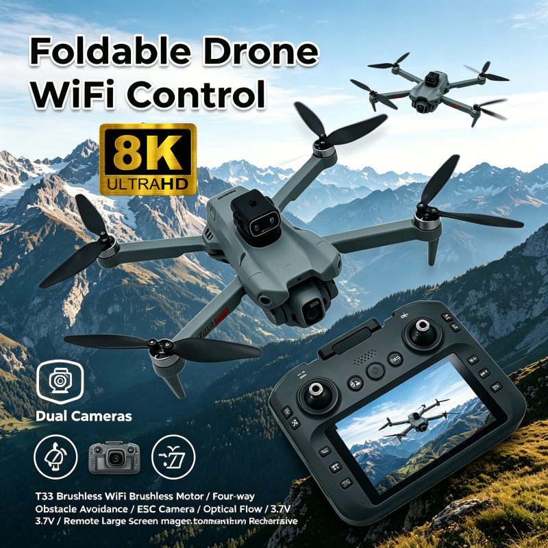 Drone Rc Plegable - 2026 New T33 RC Drone 8K