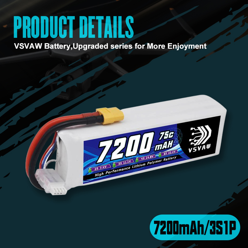 VSVAW 3S Lipo Battery 11.1V 72 - Drone Rc Board recension och pris