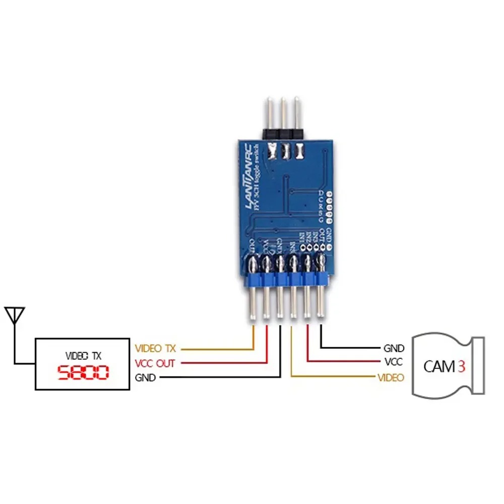 3 Channel Video Switcher Modul - Drone Rc Fpv Manual recension och pris