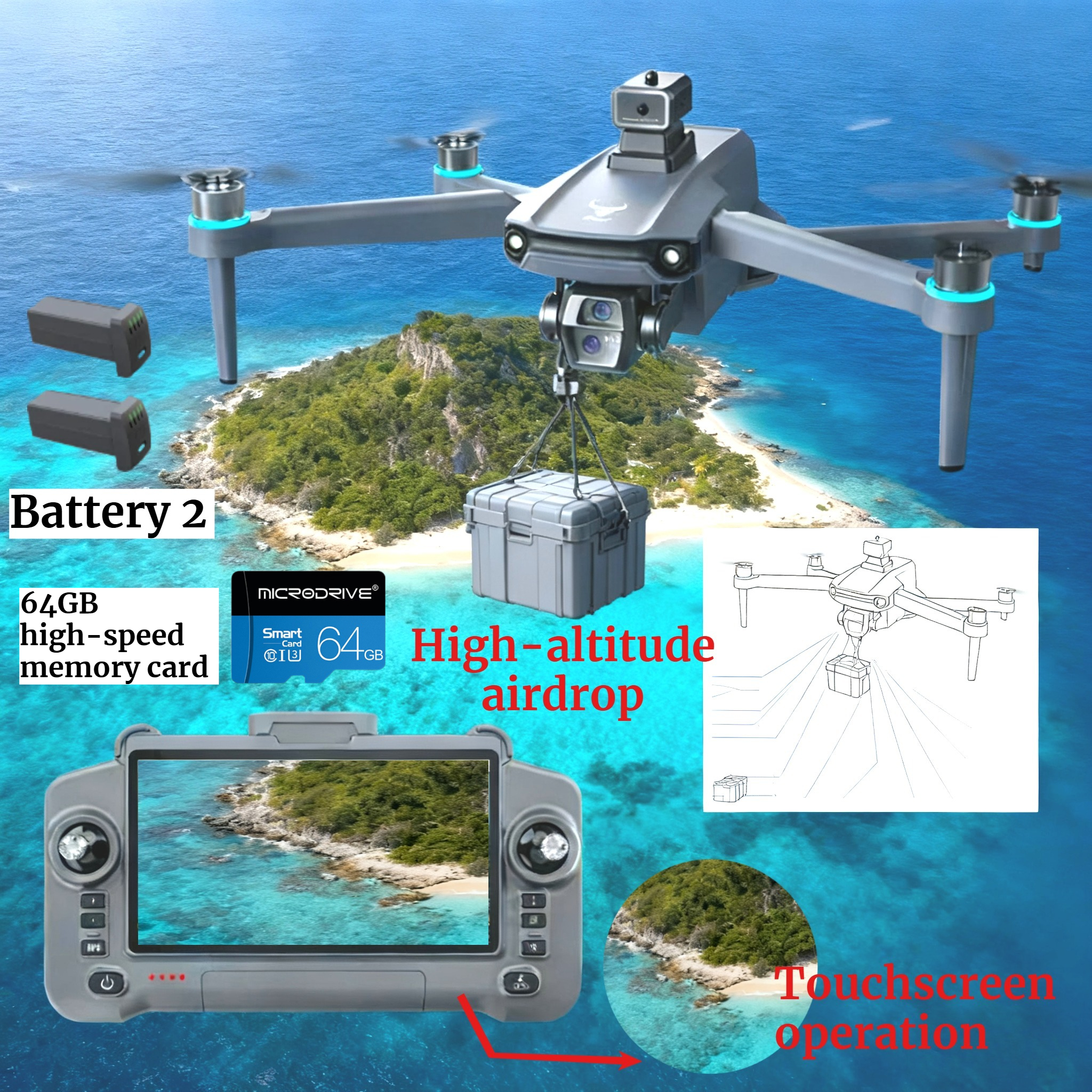 Drone GPS 8K HD Camera Aerial  - Drone Rc Folding recension och pris