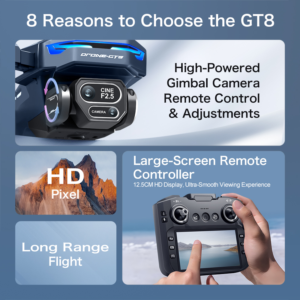 GT8 RC Drone 8K Professional E - Drone Rc Price recension och pris