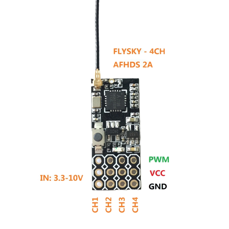 Flysky FS2A Mini Receiver 4CH  - Drone Rcs recension och pris