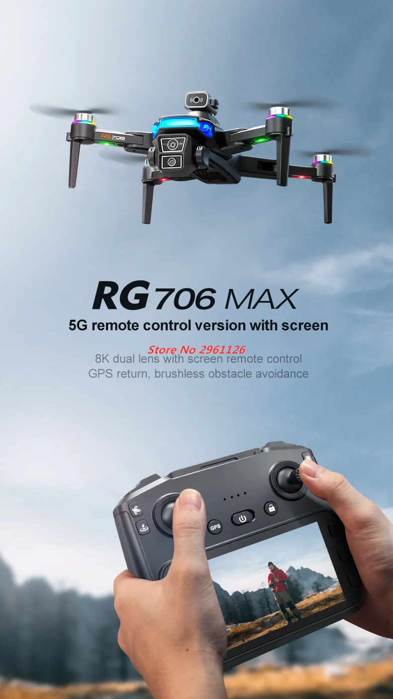 8K HD Camera GPS Drone Profess - Drone Rc Fpv Manual recension och pris