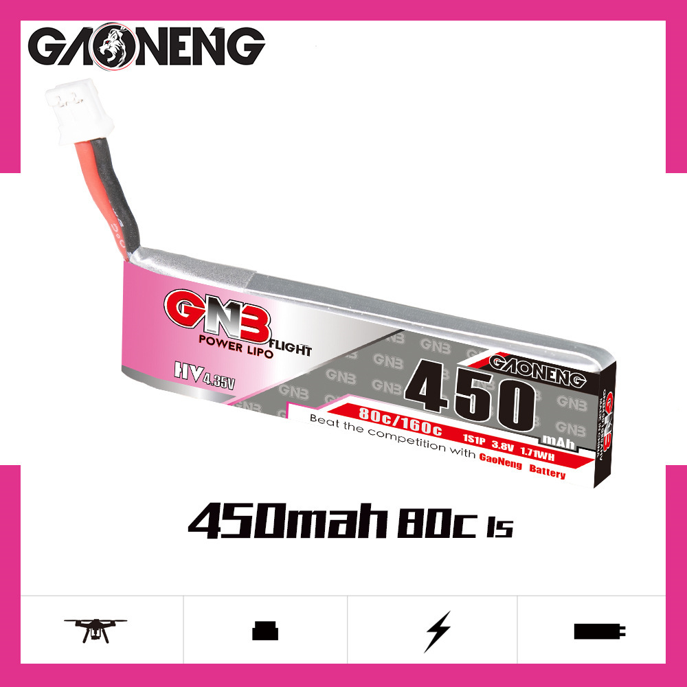 GNB HV 1S 3.8V 450mAh 80C/160C - Drone Rc Board recension och pris