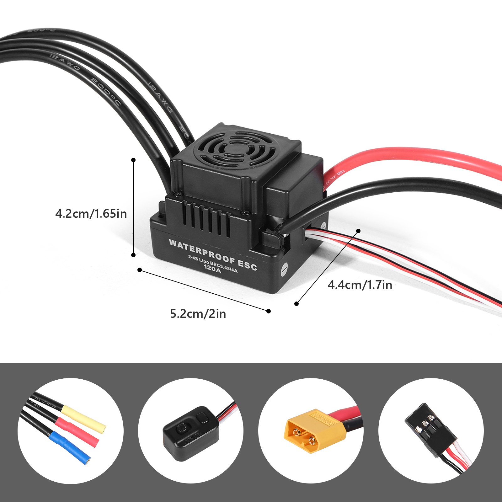 Upgrade Sensorless 60A 80A 120 - Esc 4In1 Brushless recension och pris