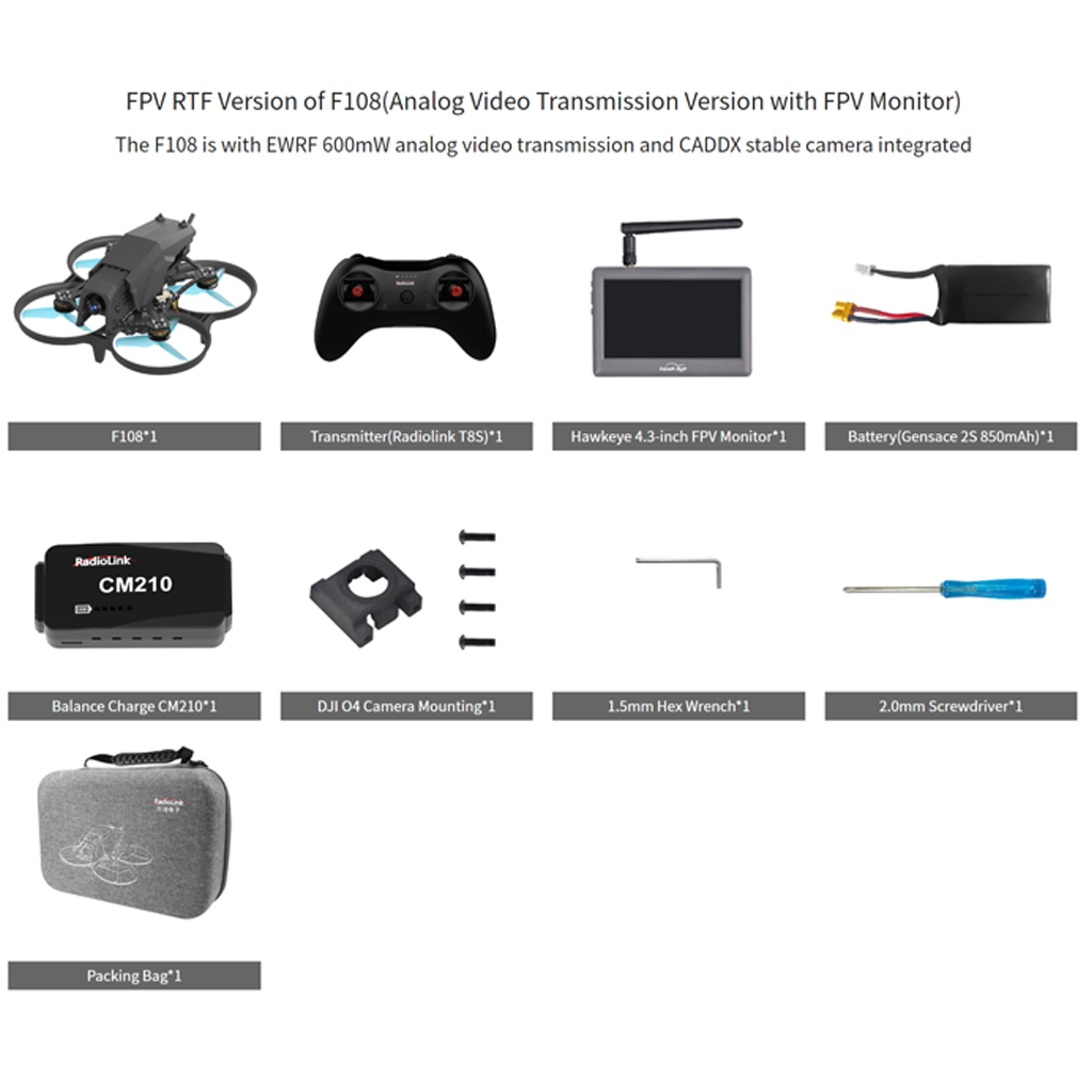 Radiolink F108 Optical Flow FP - Drone Rc Fpv Manual recension och pris
