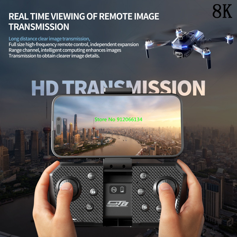 8K Obstacle Avoidance Brushles - Drone Rc Fpv Manual recension och pris